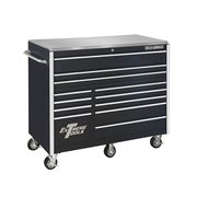 Extreme Tools Roller Cabinet, 12 Drawer, Black/Chrome, 55 in W x 25 in D RX552512RCBK